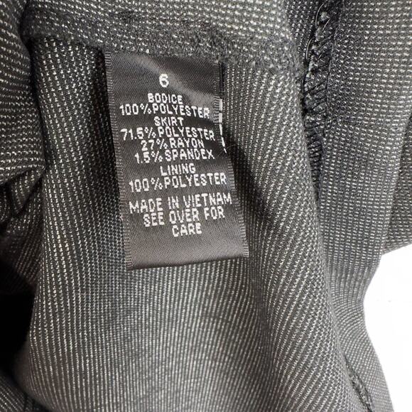 AB Studio Grey Charcoal Belted Zipper Sleeveless Dress‎ Sz 6 - Picture 9 of 9